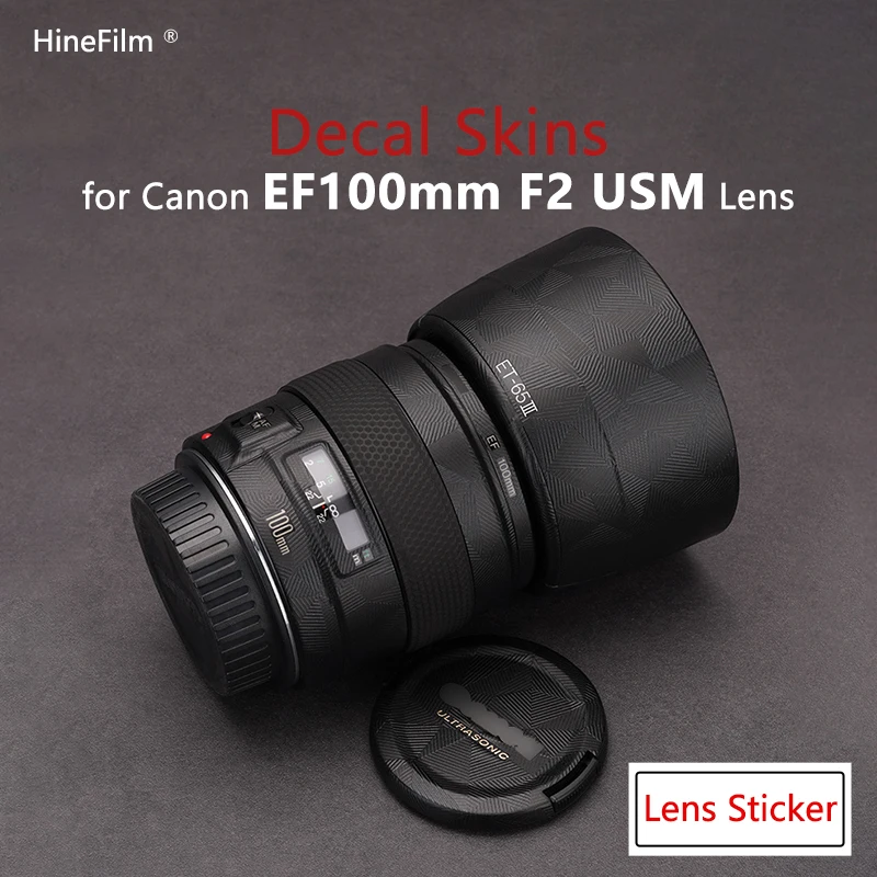 Наклейка для объектива EF100 F2 для Canon EF 100 мм f/2 USM, защитные наклейки для объектива, защита от царапин, защита для двора, чехлы