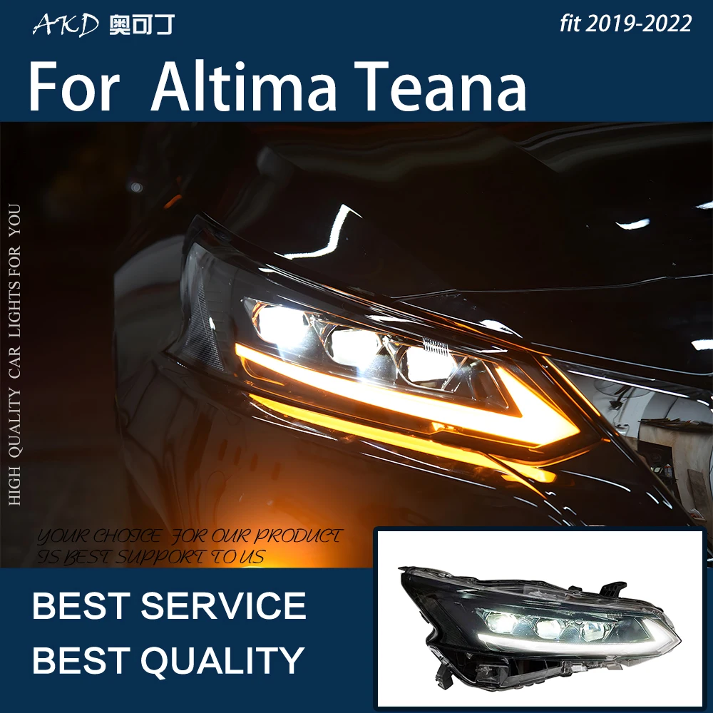 

Car Lights For Altima 2019-2022 Teana LED Auto Headlights Assembly Upgrade DRL Dynamic Lamp Projector Lens Accessories Facelift