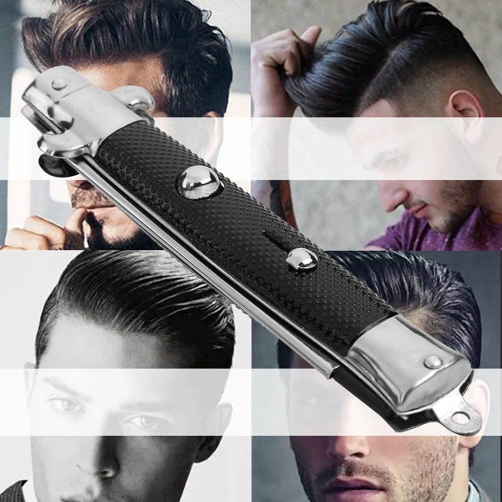 

1pcs Portable Stainlesss Steel Automatic Switchblade Fold Spring Pocket Hair Comb Foldable Hairstyling Brush Hair Styling Tools