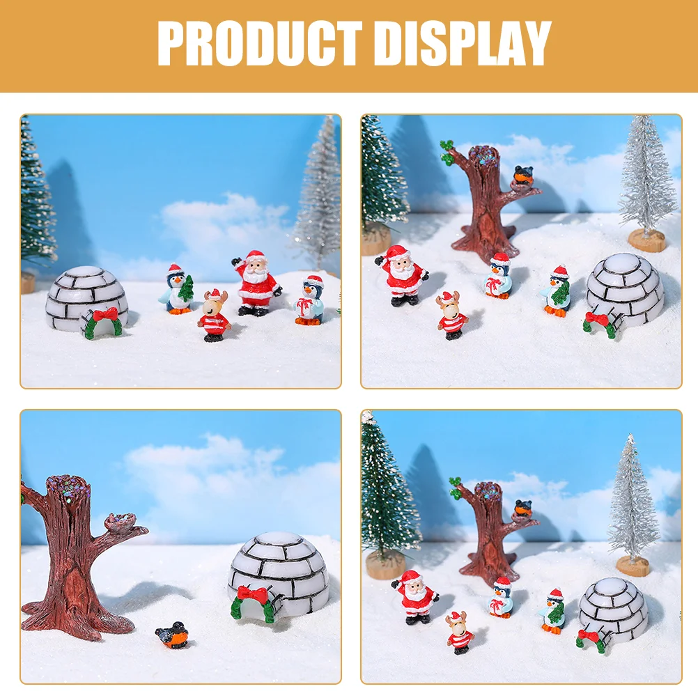 Снежные украшения для ландшафтного дизайна рождественские миниатюры поделок