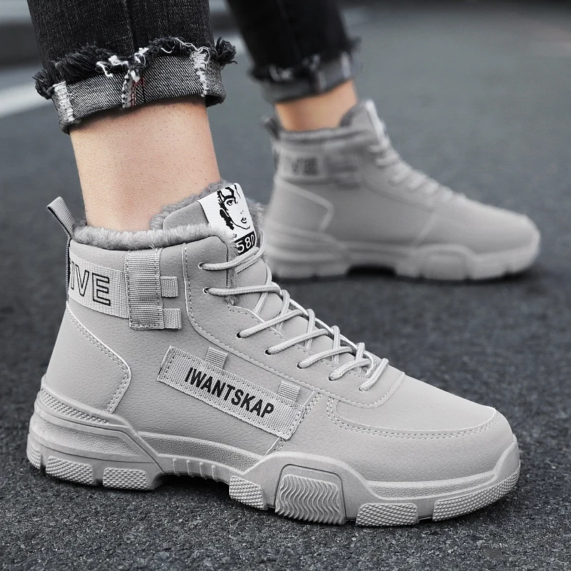 Ankle Boots for Men Snow Boots Winter Warm Lace-up Men Shoes 2022 New Fashion Flock Plush Winter Boots Fur Men Shoes Plus Size 4 Ankle Boots for Men Snow Boots Winter Warm Lace-up Men Shoes 2022 New Fashion Flock Plush Winter Boots Fur Men Shoes Plus Size 4