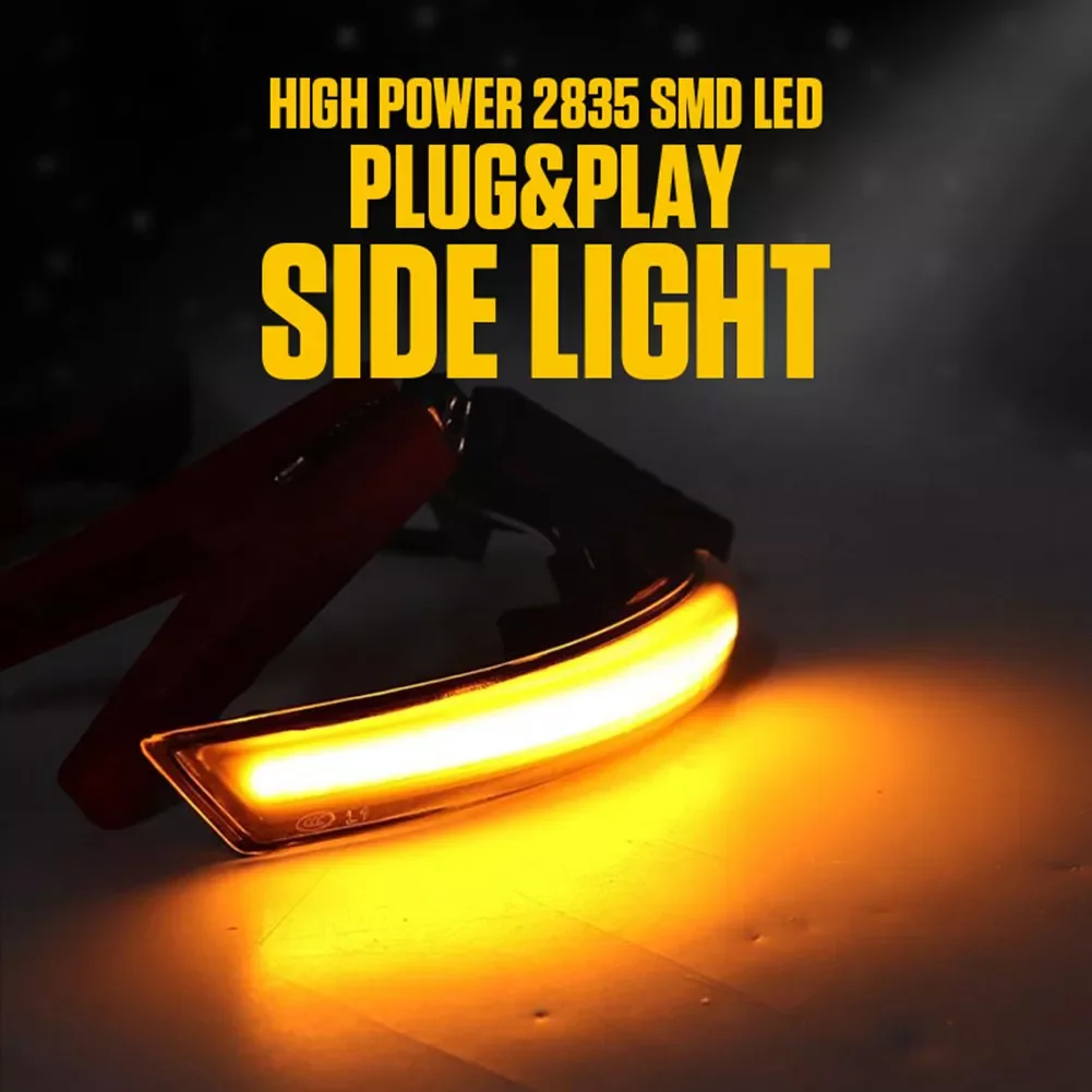 

NEW2023 2pcs Dynamic Turn Signal Light LED Side Wing Rearview Mirror Indicator Lamp Blinker Light for FORD Focus 2 3 Mk2 Mk3 Mon