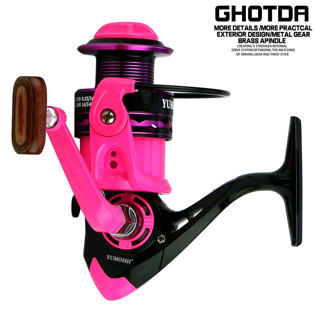 

Ghotda High Quality 2000 3000 4000 5000 6000 7000Series Aluminum Alloy Fishing Reel 5.2:1 Ratio Saltwater Spinning Reel