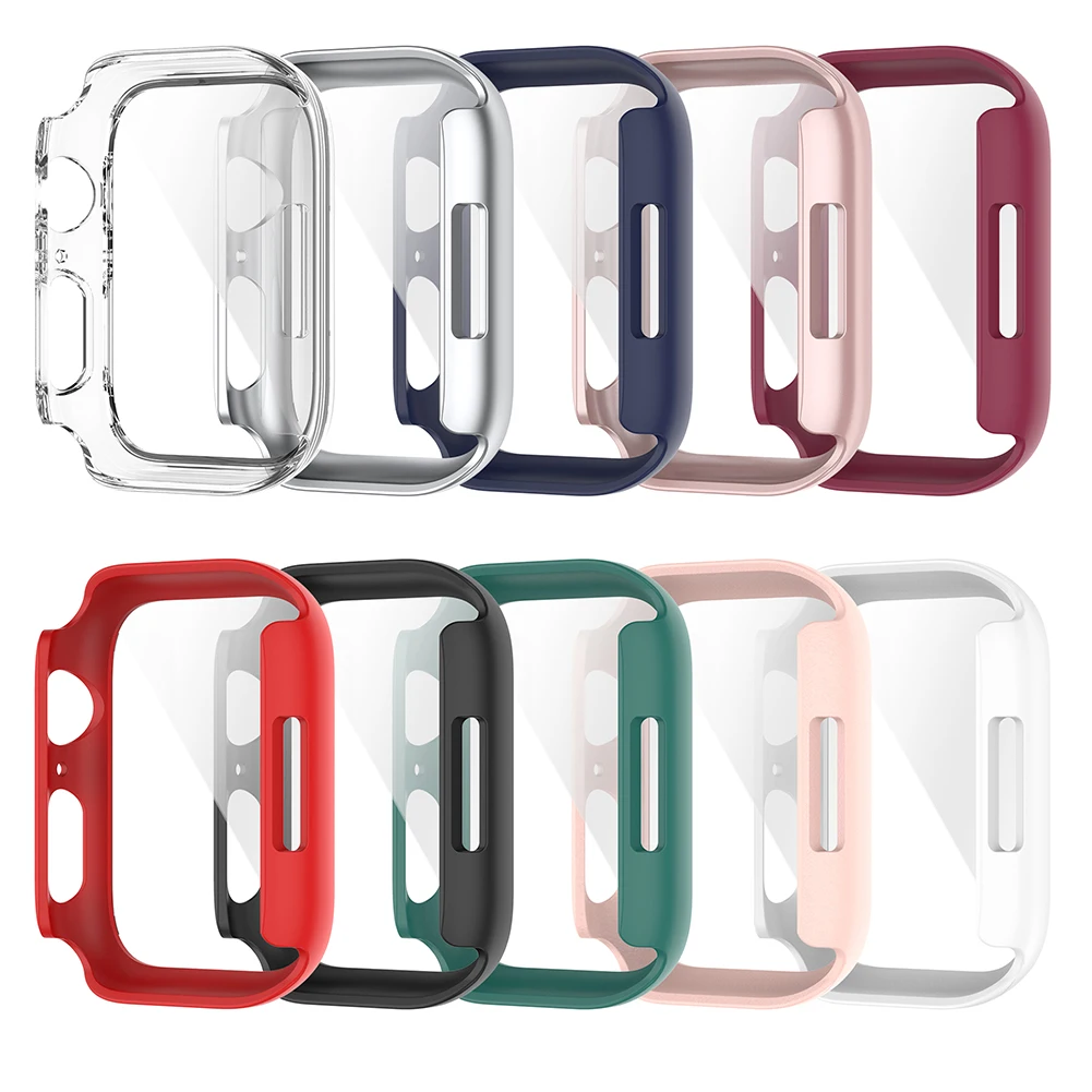 

Full Protective Case Screen Protector For Apple Watch Series 8 7 6 5 4 SE41mm Full Hard PC Bumper Cover Watch Case Accessories