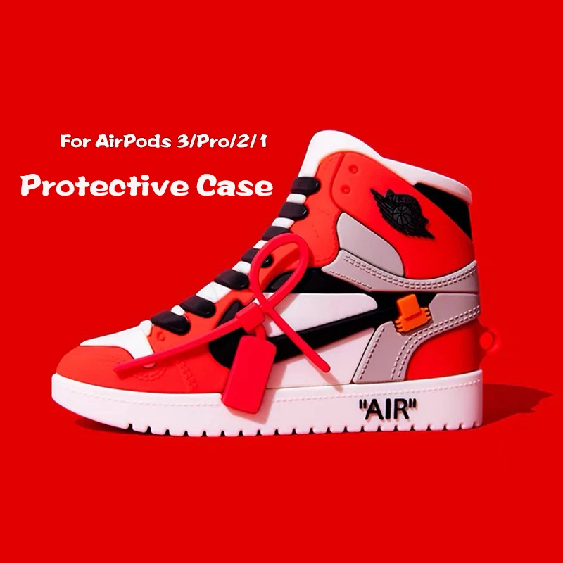 

For Apple AirPods 1 2 3 Pro Silicone Protective Case Fashion Shell Shockproof Funda Capa Coque With Keychain For Teens Boy Cover