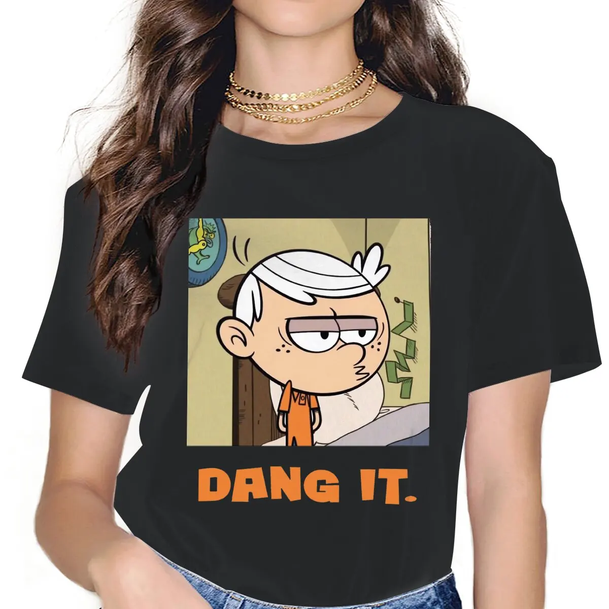 

Lincoln Loud Women Clothing The Loud Houses Graphic Female Tshirts Vintage Graphic Loose Tops Tee Kawaii Girls Streetwear