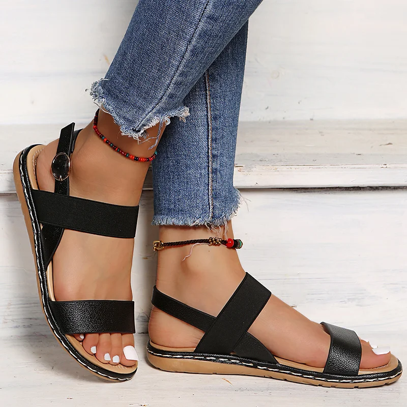 

Сандалии женские на плоской подошве, Повседневная пляжная обувь, классические туфли, лето 2022