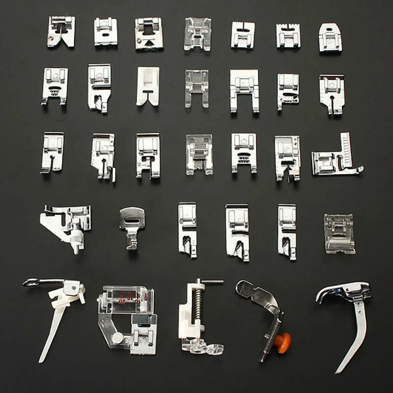 

32PCS Multifunction Household Presser Feet Accessory Set for Sewing Machine Low Shank Embroidery Machine Sewing Accessories VC