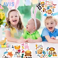 avis make a face sticker sheets animal mix and match sticker sheets with sea and fantasy animals kids party craft 36 pcs