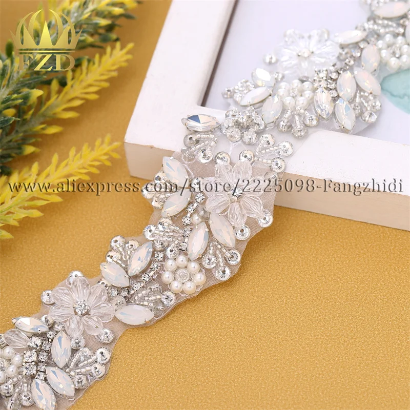 

1 шт. серебряные стразы, аппликация с кристаллами, приклеиваемый пояс, свадебная отделка бисером для свадебных платьев, Аппликации для одежд...