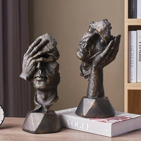 creative face statue nordic home decoration modern art home decoration living room decor desk accessories resin crafts gift