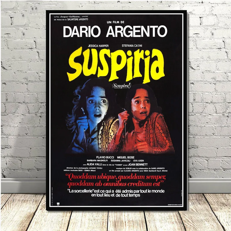 

Suspiria Classic Horror Movie poster and print Canvas Painting Art wall pictures Hot modern style aesthetic room decor Obrazy