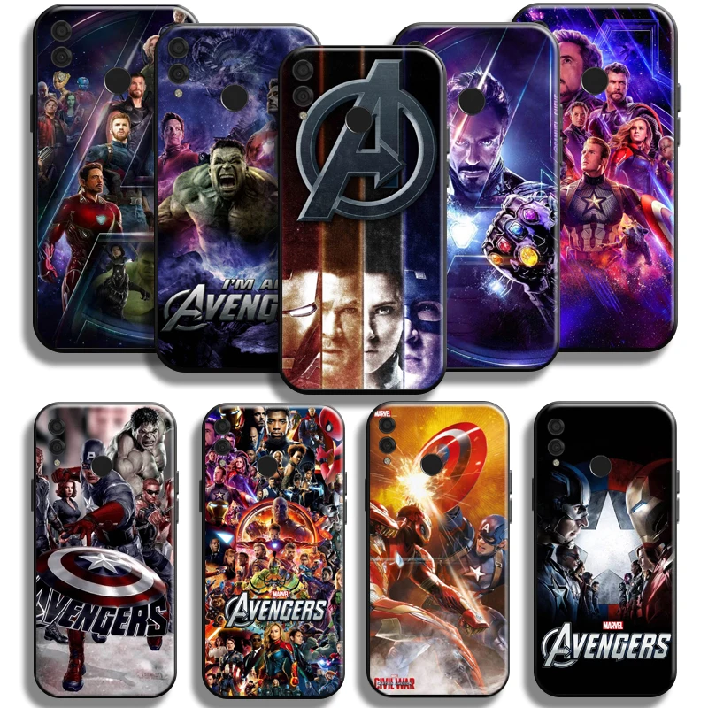 

Marvel Avengers For Huawei Honor 8X Phone Case Honor 8X Cover Cases Soft Black Coque Funda Liquid Silicon