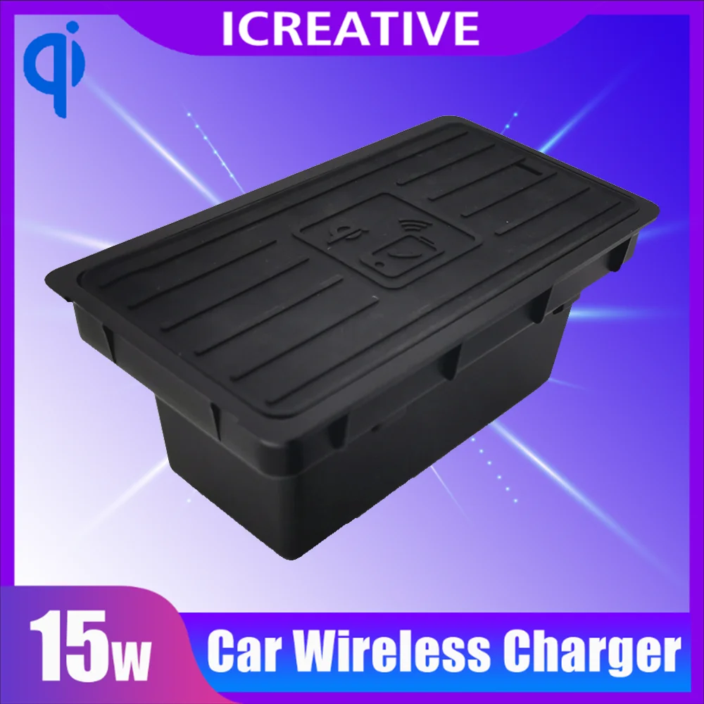 

For Audi Q2 Accessories 2019 2020 15W Qi Fast Charging Car Wireless Charger Pad Auto Android Phone Iphone Holder Smart Plate