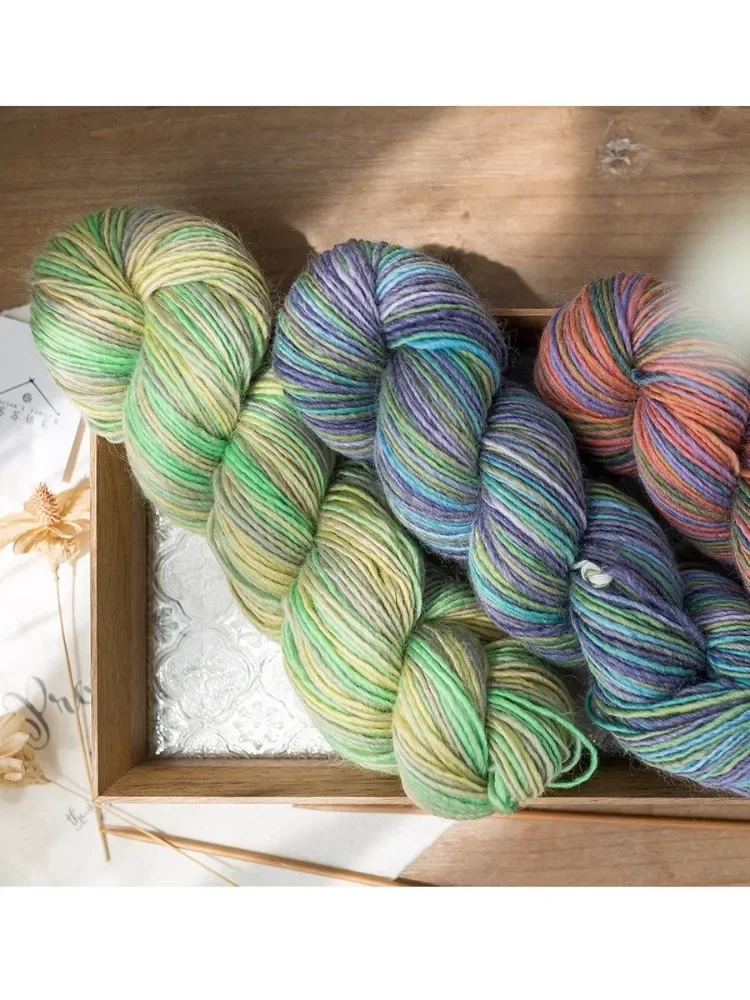 100 г/комплект тонкая цветная шерстяная пряжа для вязания свитер шаль шапки шарф