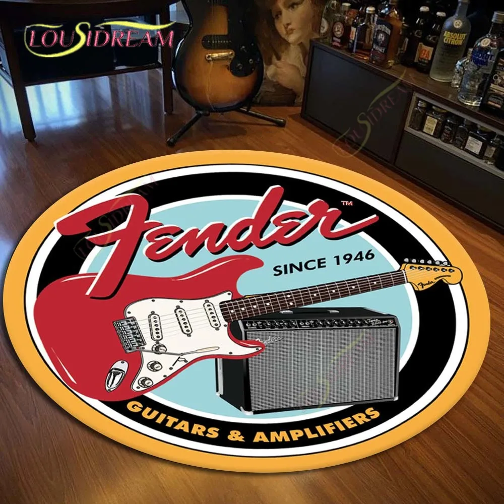 

Крыло гитары Круглый ковер рок пол фланелевые коврики с печатной областью коврик звукоизоляционный коврик для музыкальной комнаты спальни...