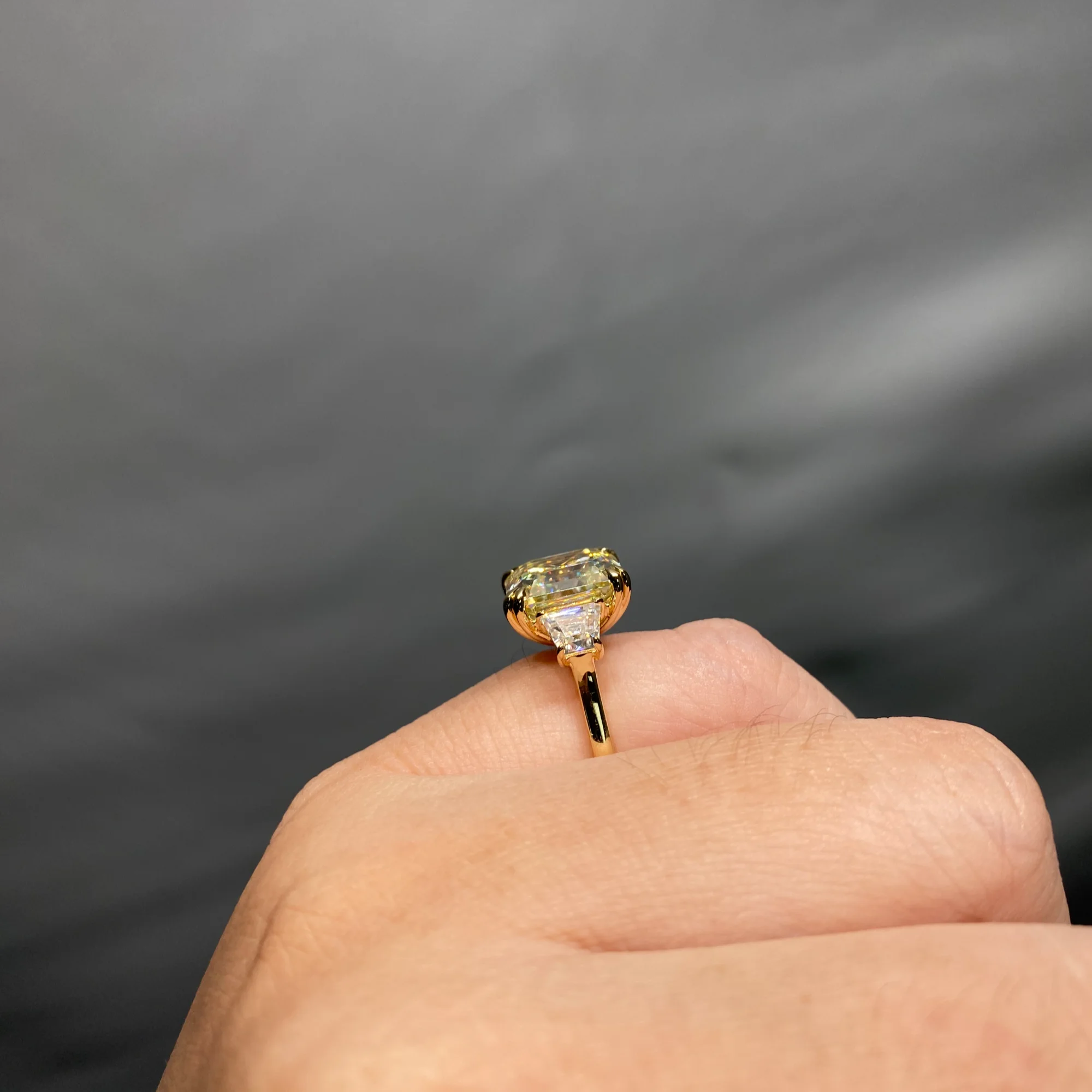 AUAOJEWEL роскошные кольца с желтым муассанитом огранки 5 карат для женщин серебро 925