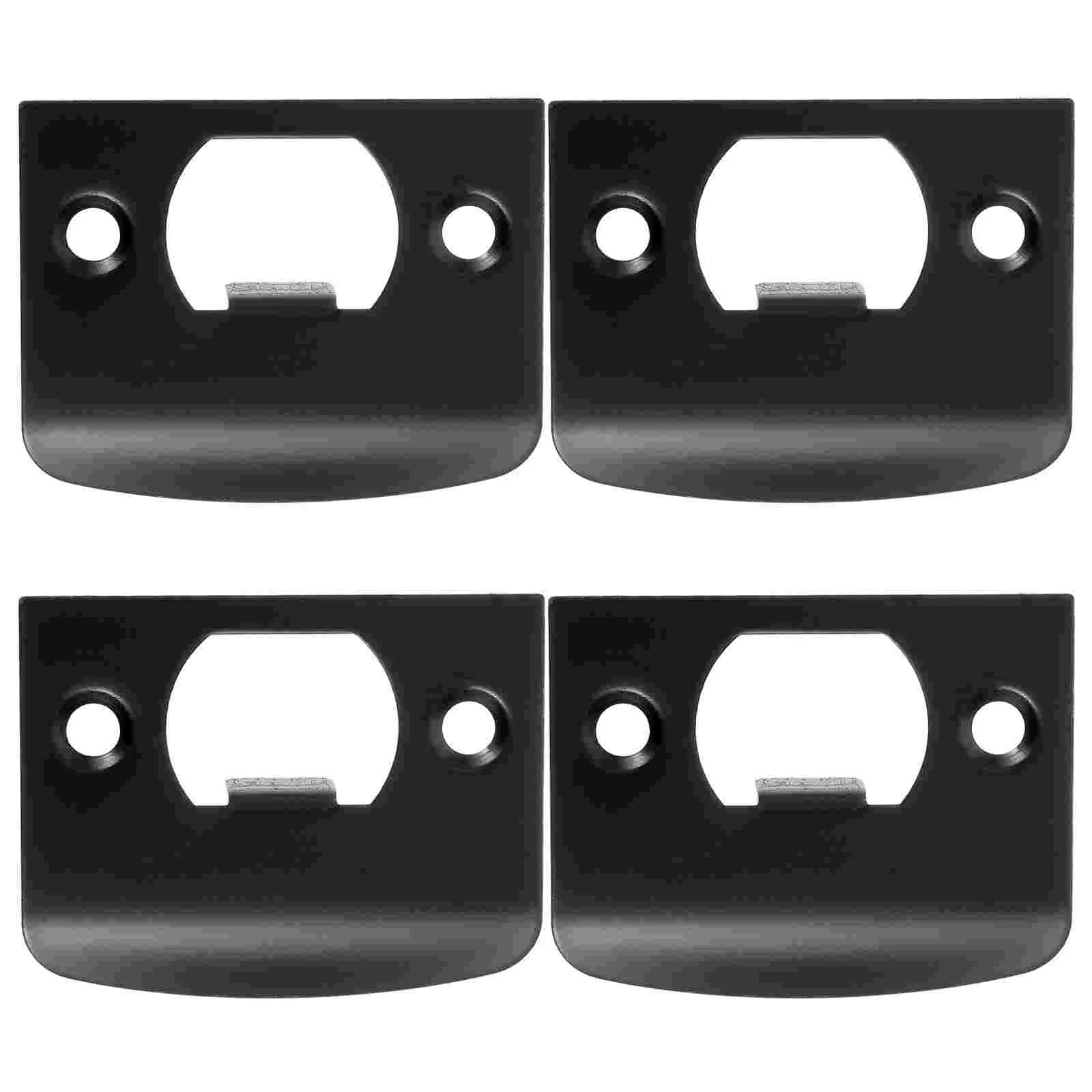 

4 Pcs Cam Block Flapper Accessories Stainless Steel Plates Covers Deadbolt Strike Buckle Door Kick