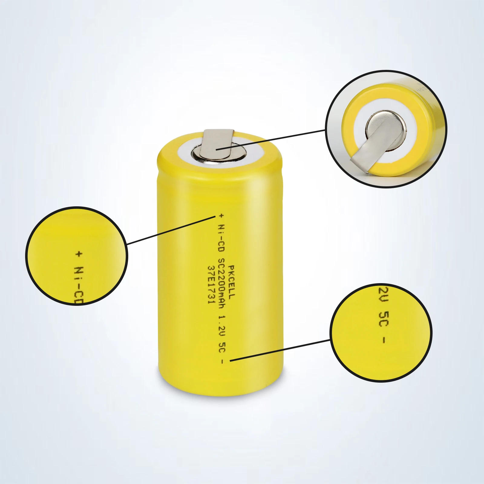 Аккумуляторная батарея PKCELL Sub C 1 2 в 2200 мАч 20 шт