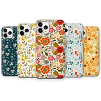 flower phone case for iphone 13 12 11 pro max mini xs x xr 8 7 plus 6s 6 se 2020 transparent cover