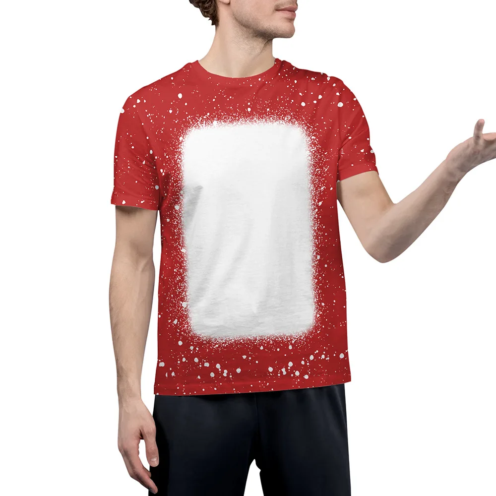 Сублимационные пустые футболки с принтом тай-дай унисекс из полиэстера