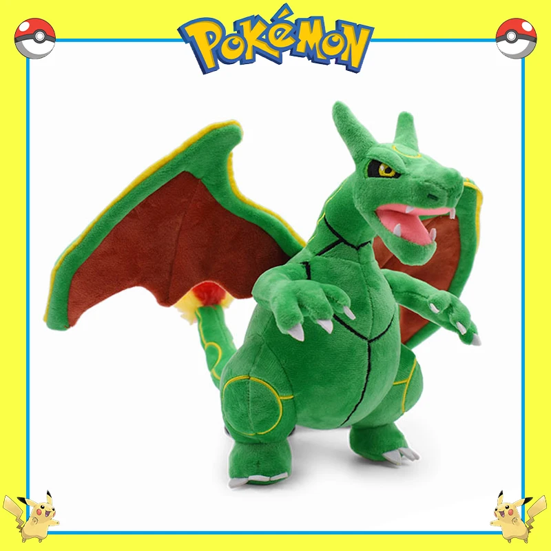 

25cm TAKARA TOMY Pokemon Plush Rayquaza Charizard Stuffed Toy Anime Plush Pillow Pokémon Decor Doll Xmas Gift Toy for Kids Girls