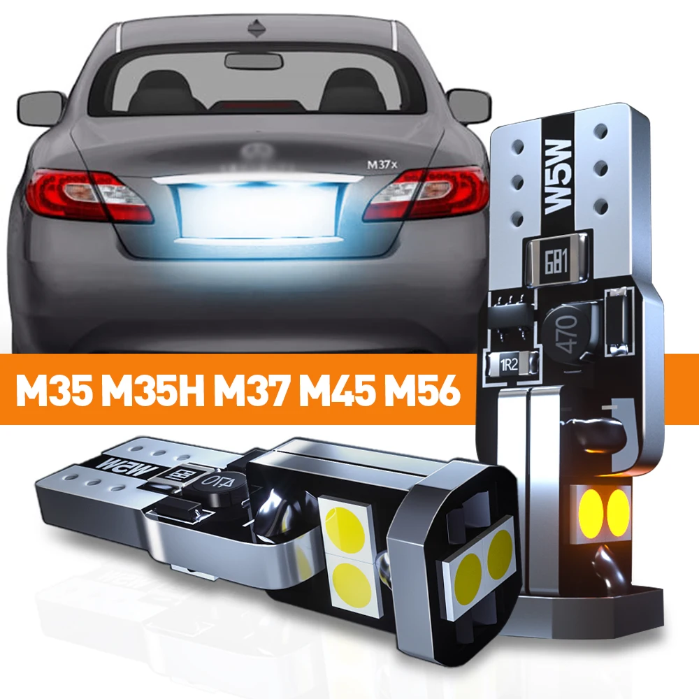 

2x LED License Plate Light For Infiniti M35 M35H M37 M45 M56 2005 2006 2007 2008 2009 2010 2011 2012 Accessories Canbus Lamp