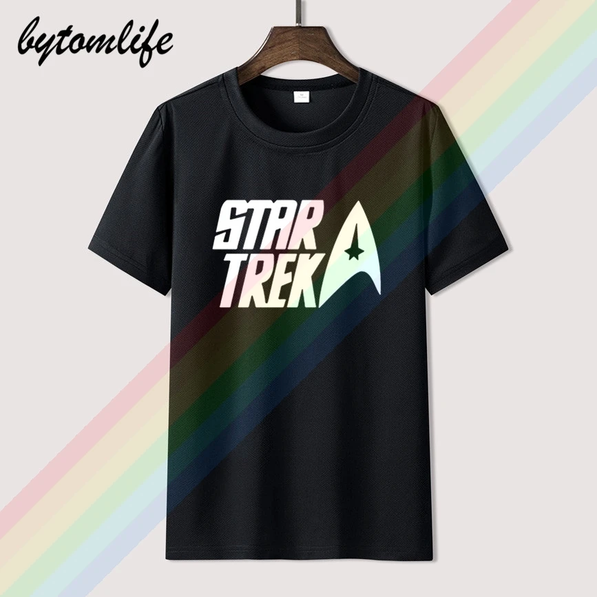 

Kirk Spock Big Bang Theory T shirts Funny Cool Sheldon Cooper Star Trek T shirts Short Sleeve 100% Cotton Tops