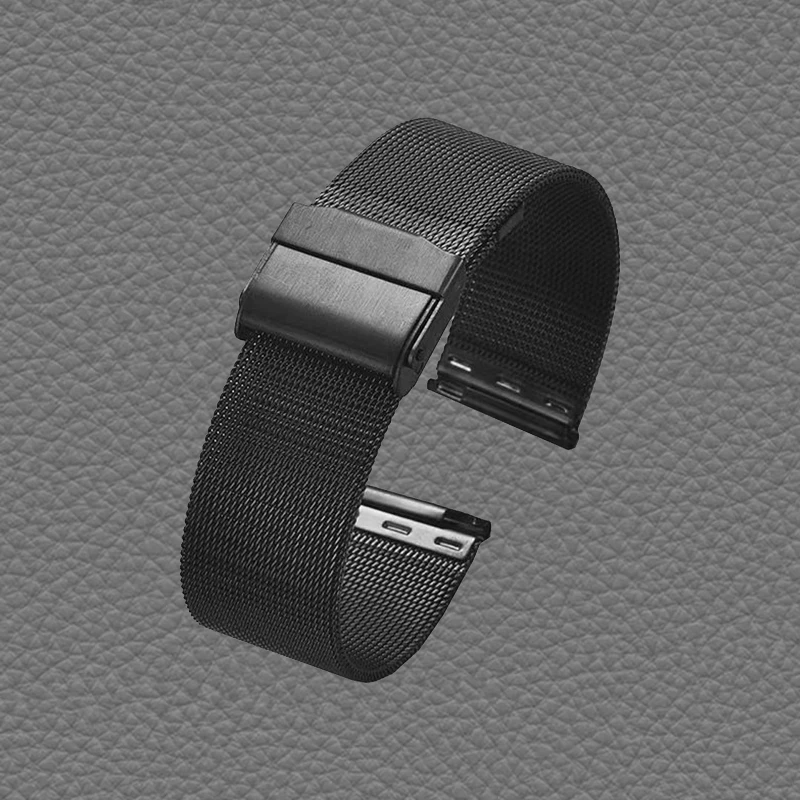 Фото Быстросъемный стальной ремешок подходит для часов DW Tissot CK Apple для мужчин и женщин, ультратонкие миланские часы из тонкого металла №2