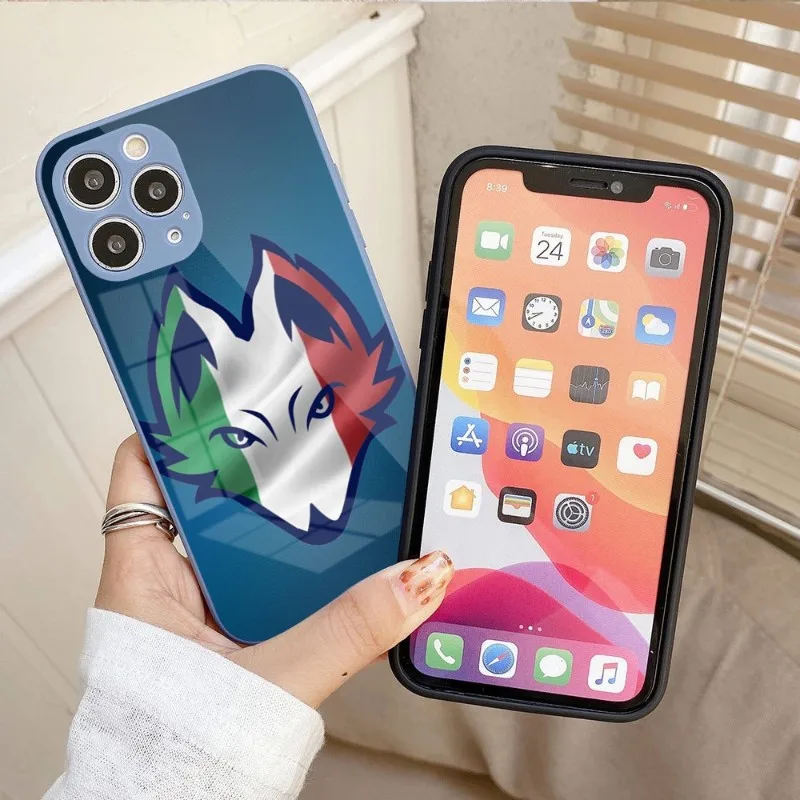 

Чехол для телефона Ltaly Wolf для IPhone 14 13 12 11 Pro Max X XR XS 8 7 Plus, цветной чехол из жидкого стекла