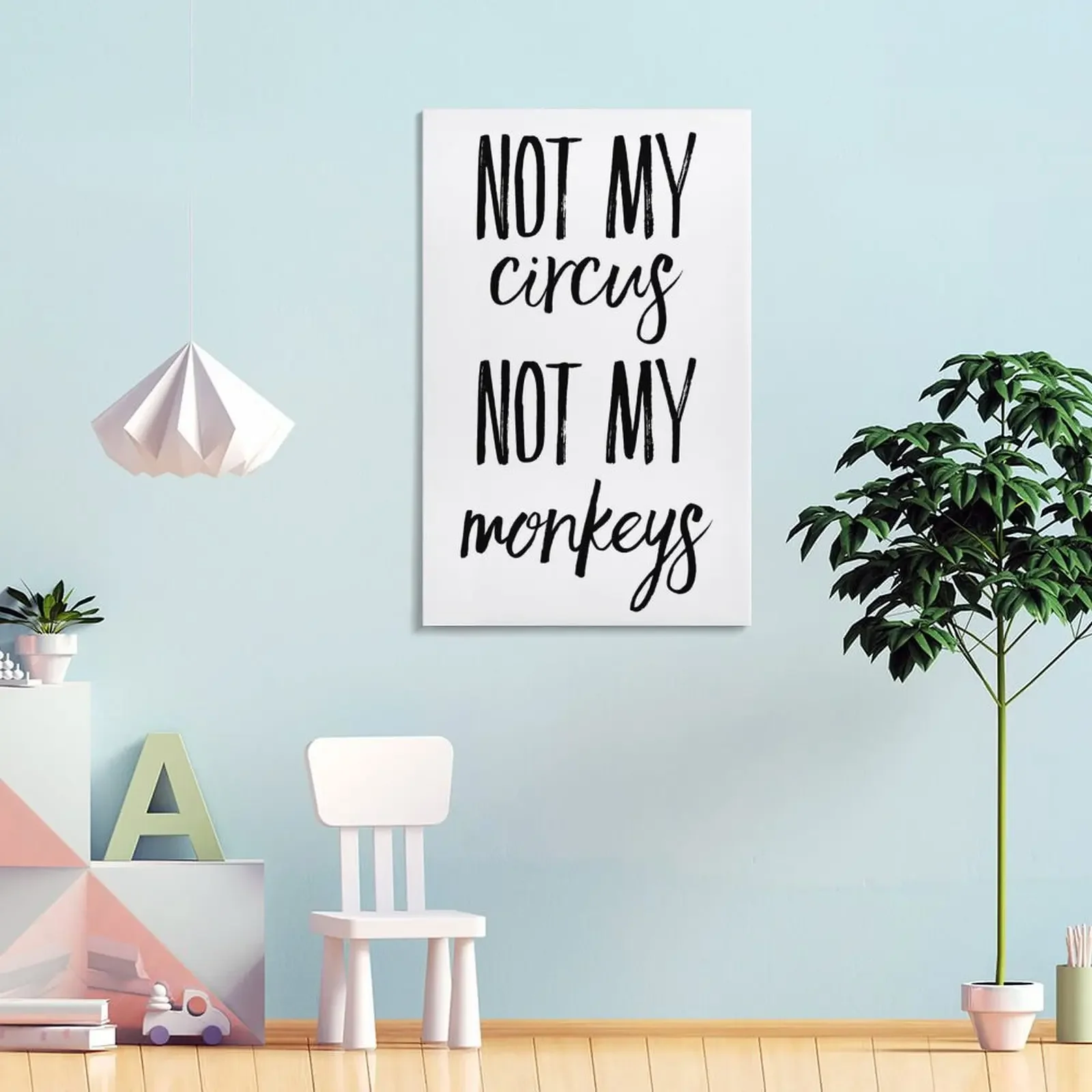 Not My Circus Monkeys Холст Картина Украшение дома Картины для спальни Настенная рамка