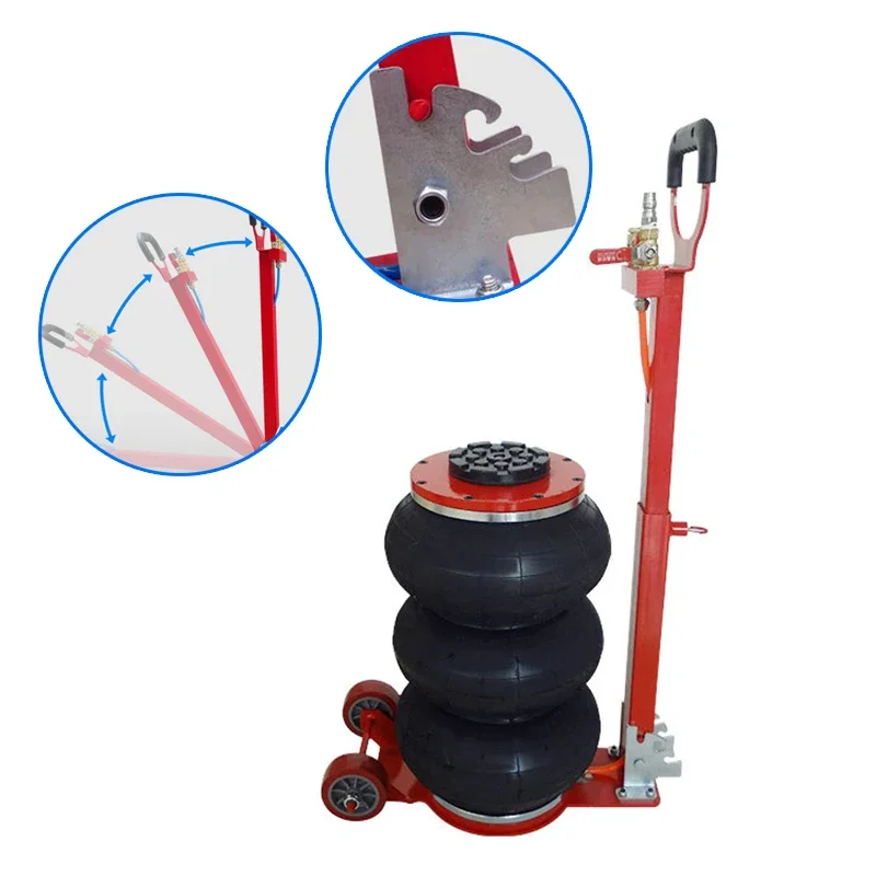 Сумка Воздушный домкрат емкостью 6600 фунтов Пневматический Быстрый подъемник 3T