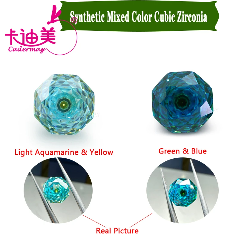 CADERMAY Octago Shap цветок хризантемы синтетический кубический цирконий свободный