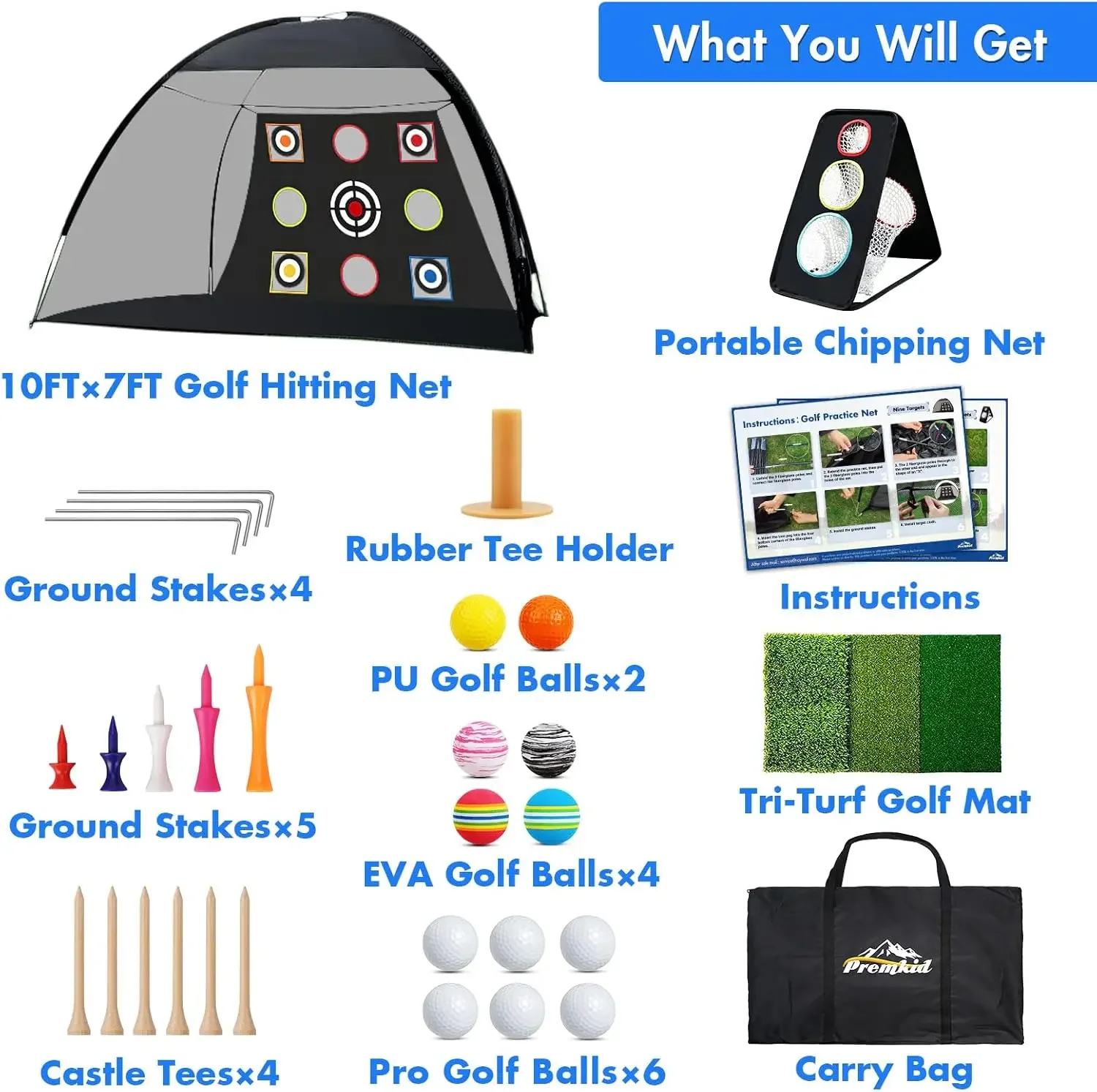 Для 10 х7 футов тренировочные сетки для игры в гольф вождения во дворе сетка