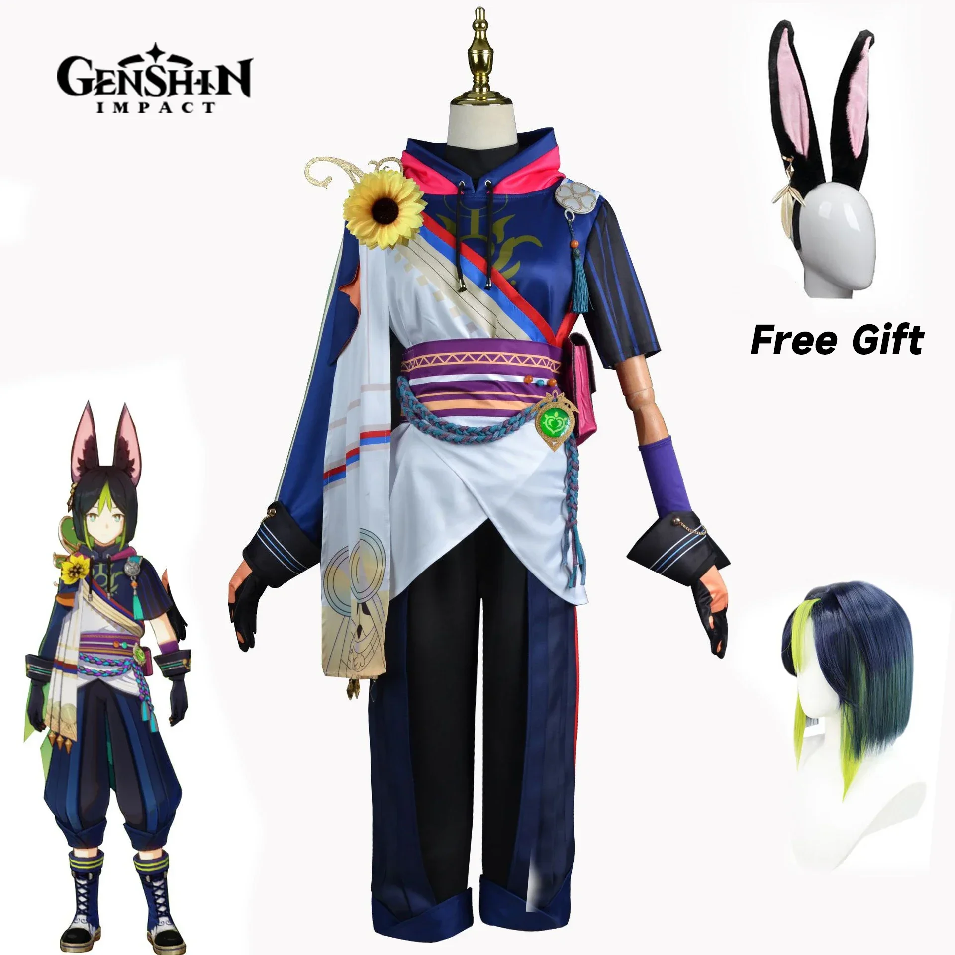 Костюм для косплея Tignari Genshin Impact платье униформа наряд ролевых игр на Хэллоуин