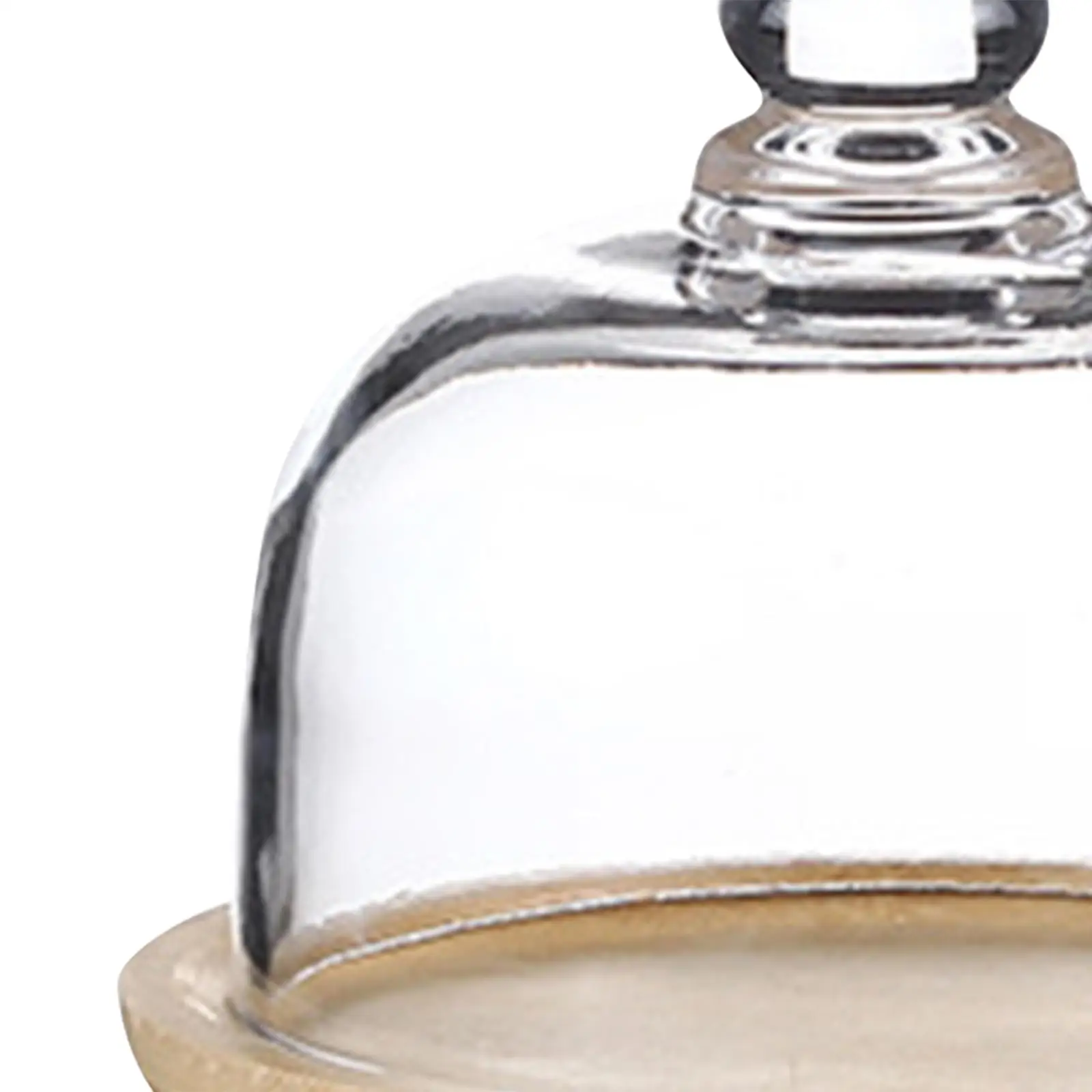 Бамбуковая подставка для торта с куполом сервировочный поднос