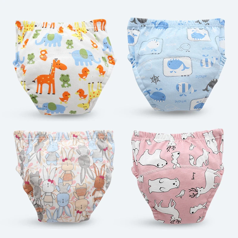 

1PC Print Breathable Baby Infant Underwear Panties Reusable Washable Baby Training Pants Newborn Cloth Diaper Panties Leak-proof