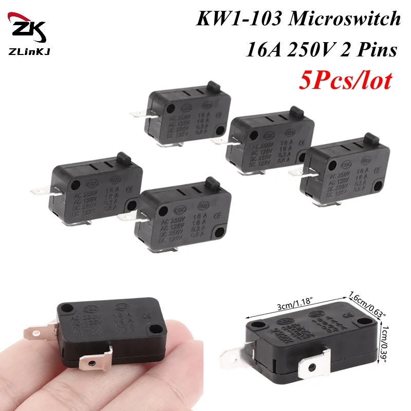 

Комплект из 5 микропереключателей KW1-103 для дверцы микроволновой печи