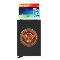 anti theft id credit card holder thin aluminium metal wallets sen%c4%81tus populusque r%c5%8dm%c4%81nus printing pocket case bank card box