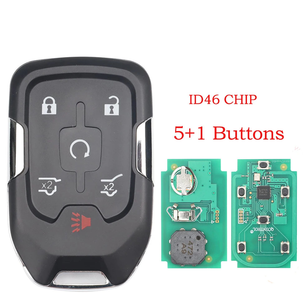 

SilKY HYQ1AA 315 МГц HYQ1EA 433 МГц ID46 Чип Бесключевой автомобильный дистанционный ключ для Chevrolet Tahoe Silverad GMC Terrain Acadia YUKON XL Sier