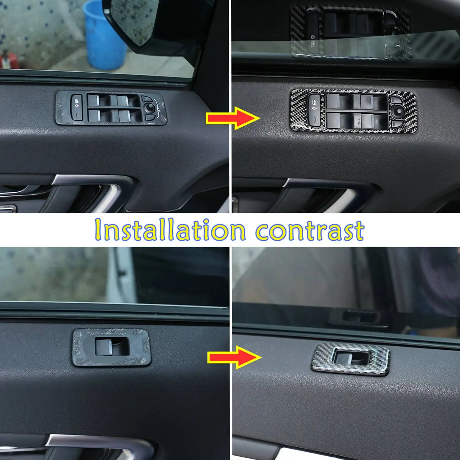 Для Land Rover Discovery Sport 2015-2019 углеродное волокно ABS дверь окно подъемник панель Крышка