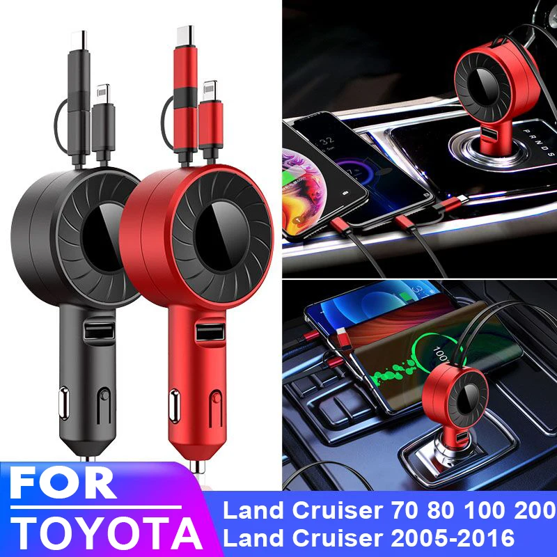 

USB Type C Car Charger for iPhone Android HUAWEI HONOR Xiaomi POCO Redmi Samsung Galaxy for TOYOTA Land Cruiser 70 80 100 200