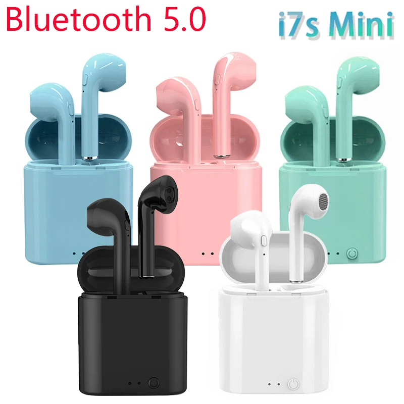 

New i7s TWS Wireless headphones Mini Bluetooth headsets sport noise cancelling Music earbuds with charging Box For Xiaomi PK Y30