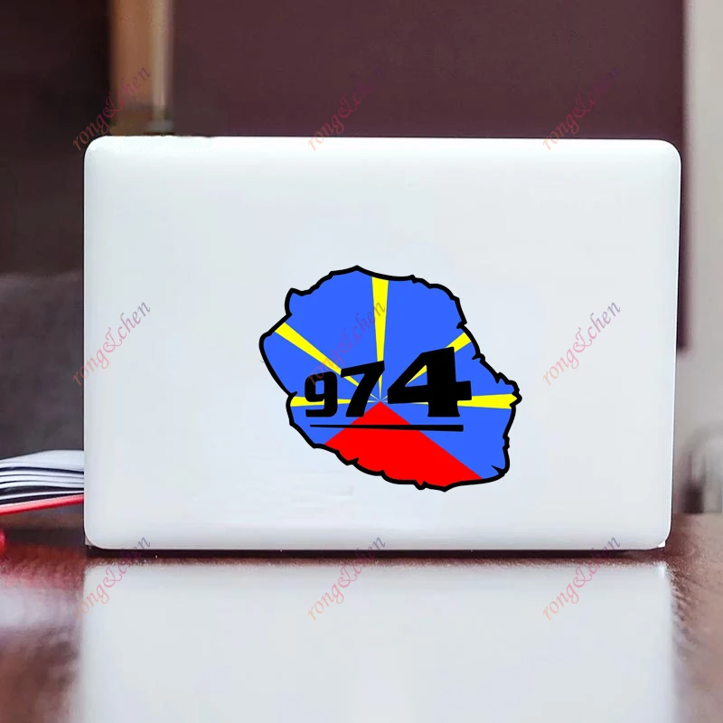 Карта флага креативные автомобильные стикеры Reunion Island 974 для автомобиля