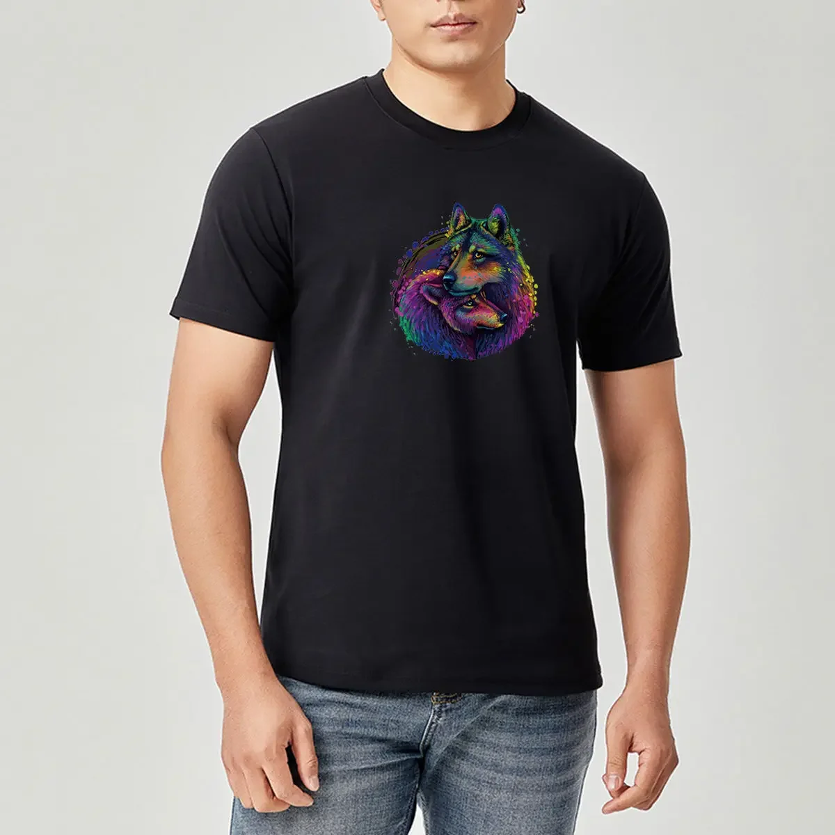 Летняя футболка с круглым вырезом одежда принтом короткие рукава вентилируемые