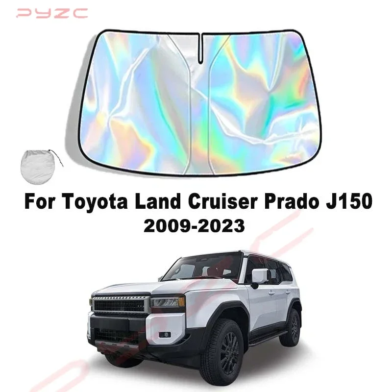 Фото Солнцезащитный козырек на лобовое стекло для Toyota Land Cruiser Prado J150 2009-2023, защита от УФ-излучения для салона автомобиля №2