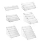 Акриловые подставки с лестницей, прозрачный держатель для хранения, дисплей, стойка, многоярусная витрина, полка для модели, автомобильная фигурка, кексы, духи, косметика