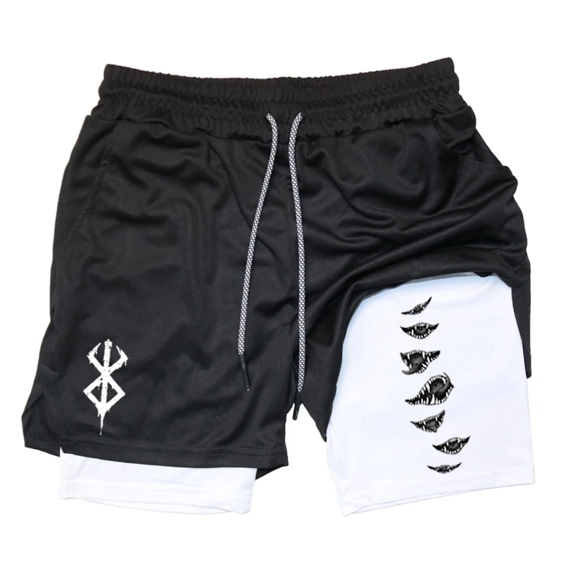Мужские спортивные шорты с принтом