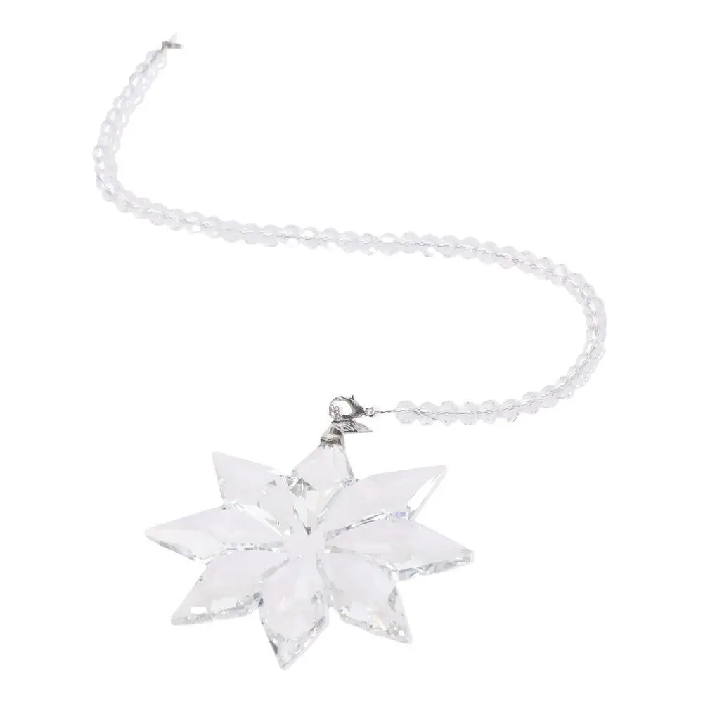 Прозрачный 2024 Хрустальный подвесной автомобильный кристалл в форме снежинки