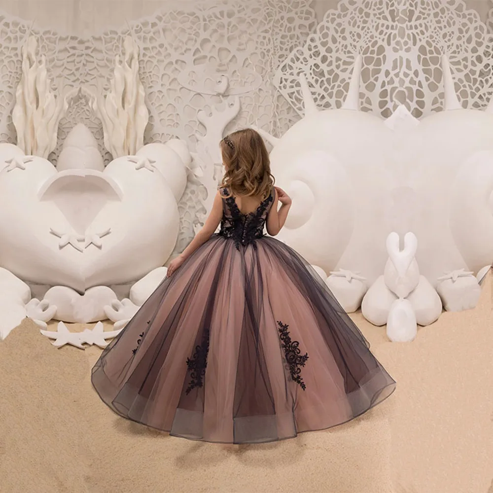 

Hot Flower Girl Dresses Lace Flower Girls Dresses For Wedding First Communion Dresses Party Prom Princess Gown Pageant Dresses